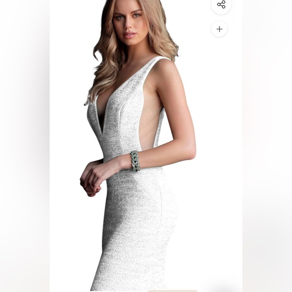 NWT JOVANI 47075 Elegant Sleeveless Pink Evening Gown Size 8 - Picture 3 of 17